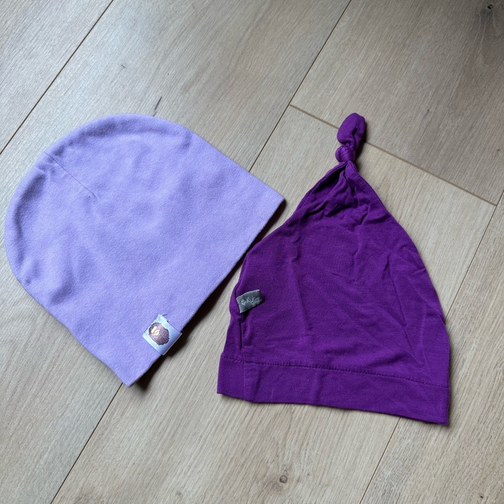 Purple baby hats